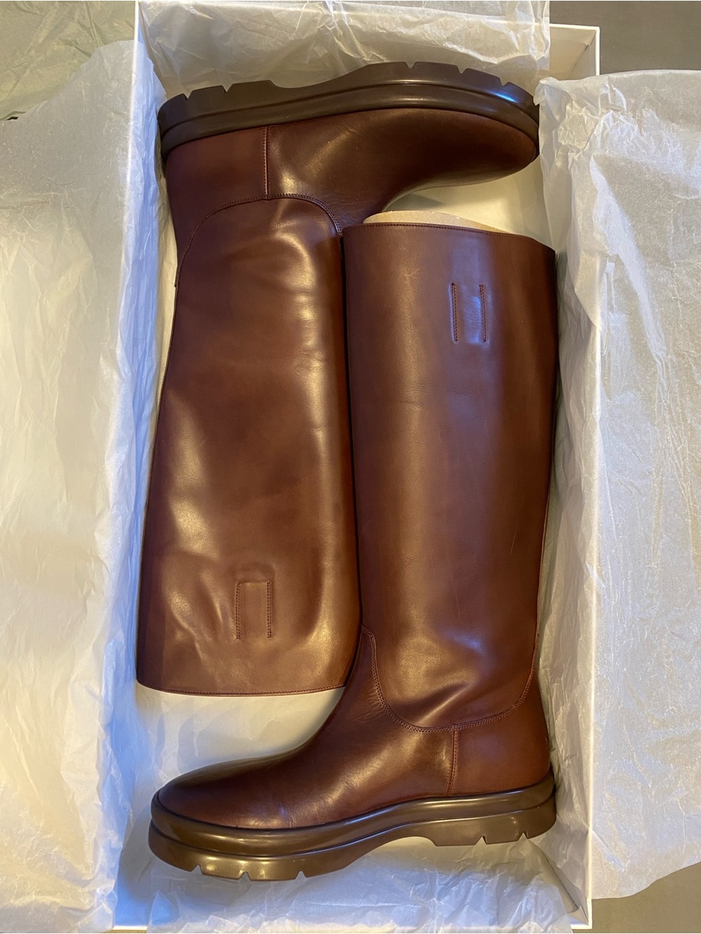 THE ROW Billie Leather Knee-High Boots